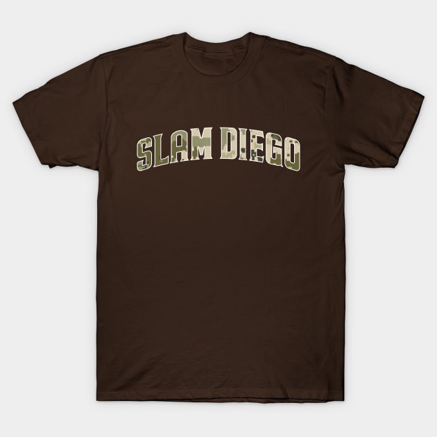 slam diego curve path green army pattern T-Shirt by rsclvisual